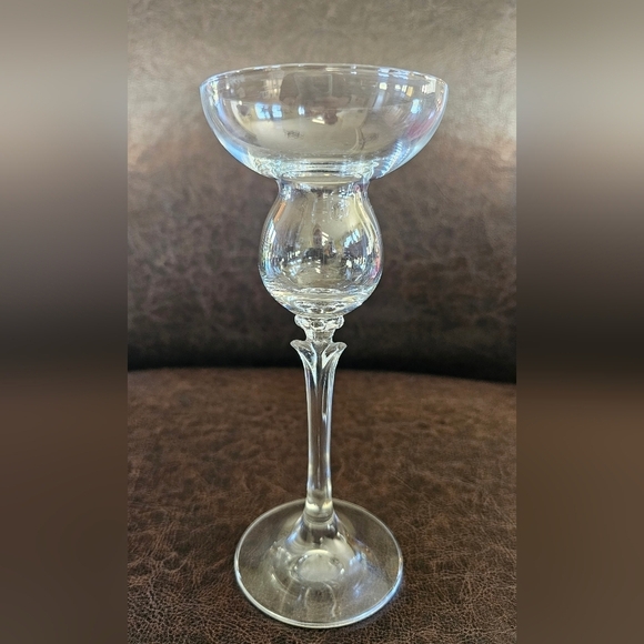 Florida‎ by Schott-Zwiesel 7" Single Light Candlestick Blown Glass Vintage - Picture 1 of 9